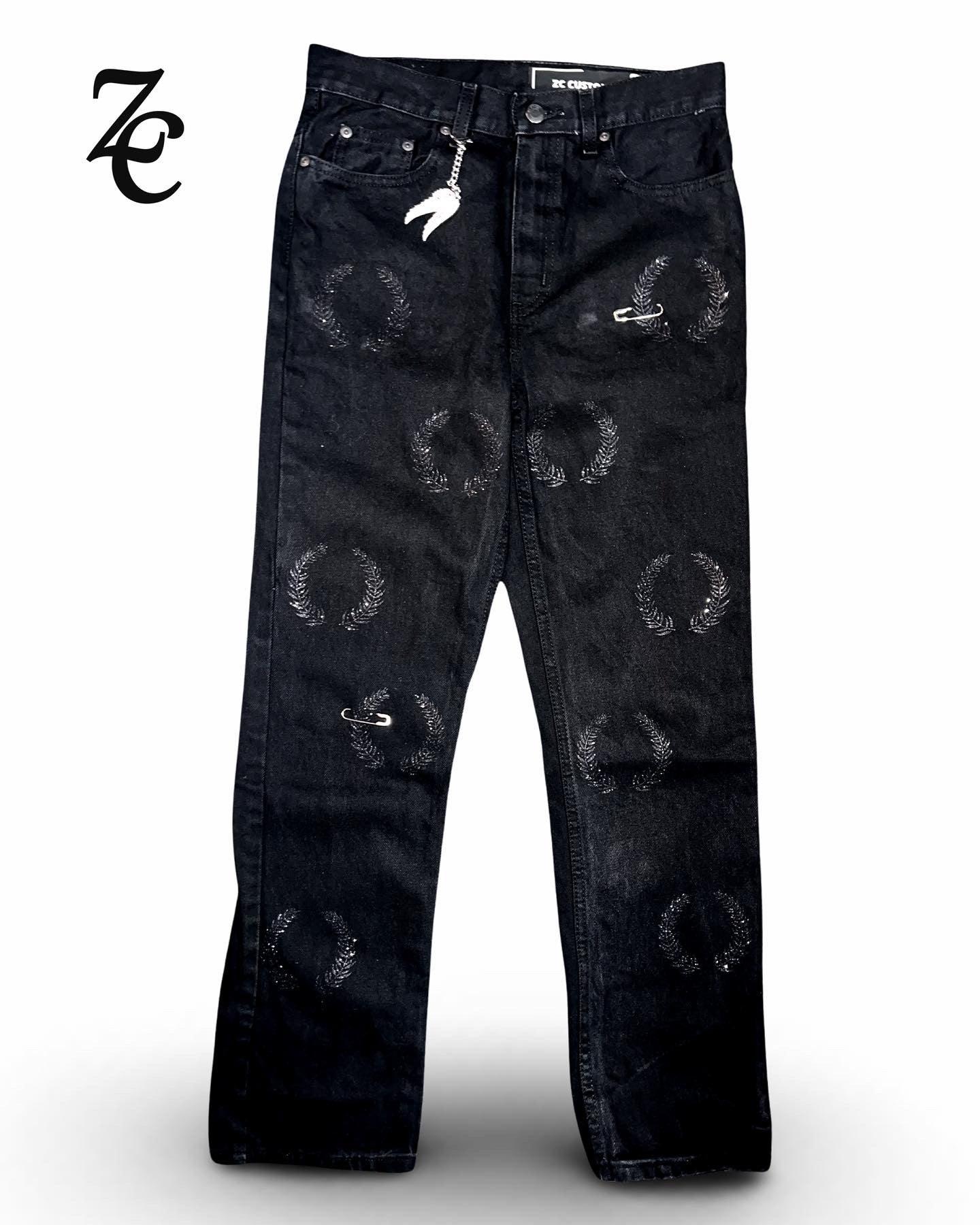 ZC “BLk on BLK Wings” Jeans