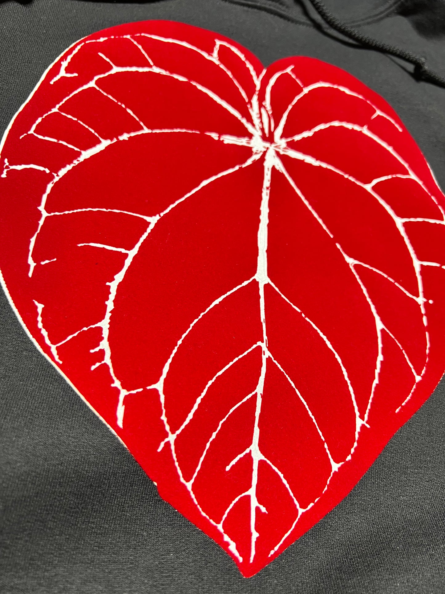 ZC Anthurium Crystallinum “Flocked” Textured Hoodie